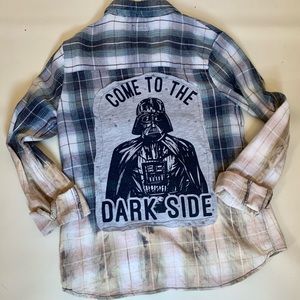 Upcycled Darth Vader Flannel